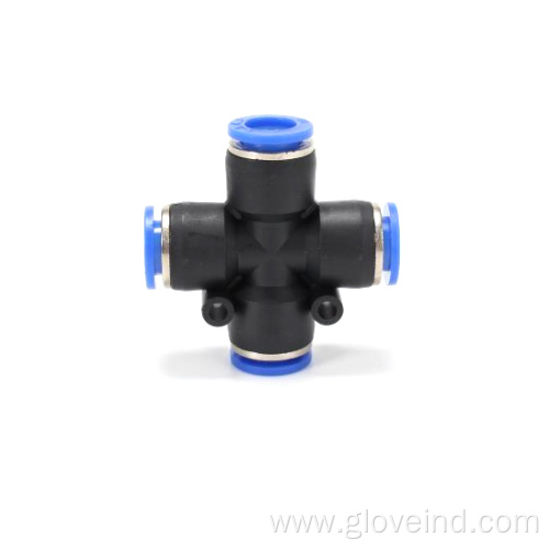 PZA 4 Way Plastic Pneumatic Connector Quick Fittings